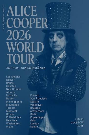 Alice Cooper 2026 concert poster